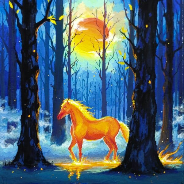 FLAMING COMPANION PRINT<br>5×7″</br>